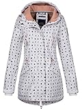 Sublevel Damen Softshell-Jacke Kurzmantel LSL-367 Anker-Alloverprint white L